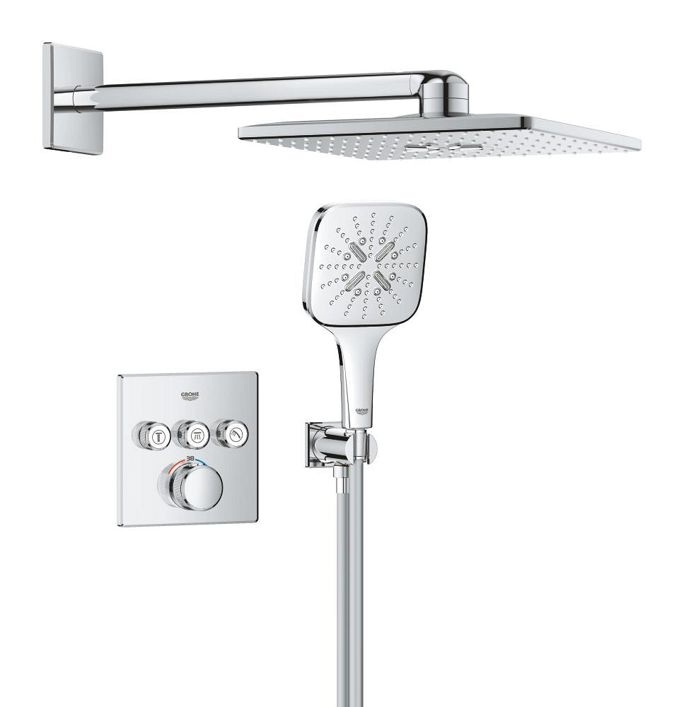 1039980000 - Grohtherm SmartControl Concealed shower system with Rainshower SmartActive 310 Cube image