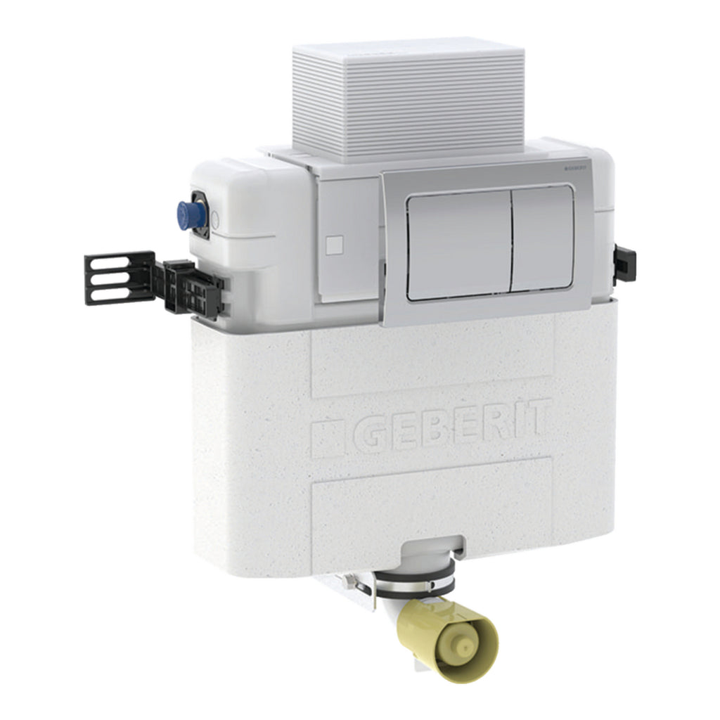 109.003.21.1 - Geberit Alpha 82cmH Concealed Cistern, plus Alpha01 Square Flush Plate image