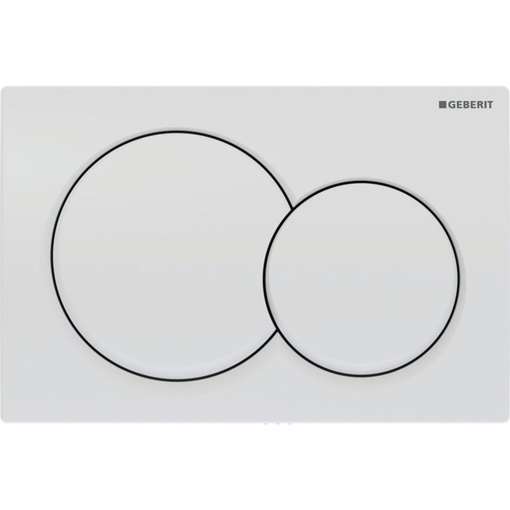 115.035.11.1 - Geberit Alpha01 Round Dual Flush Plate - White image
