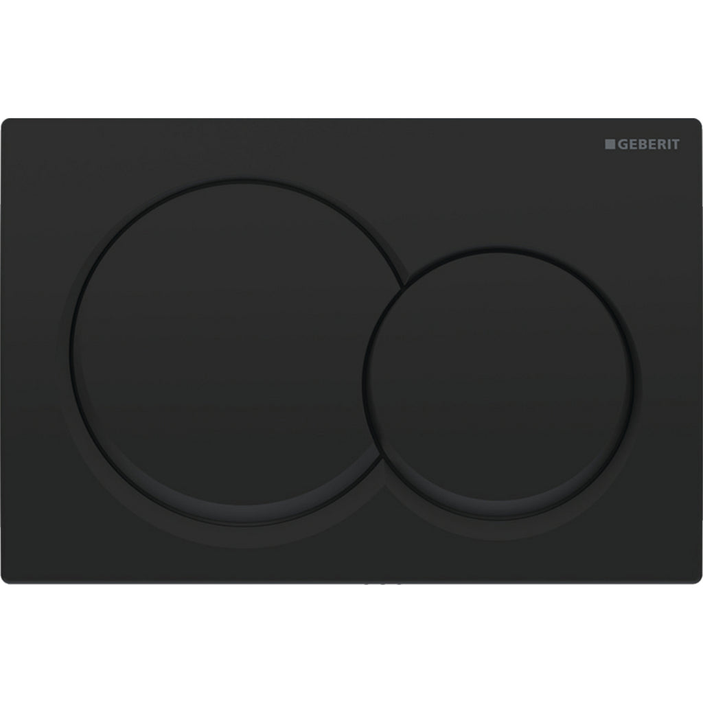 115.035.14.1 - Geberit Alpha01 Round Dual Flush Plate - Matt Black image