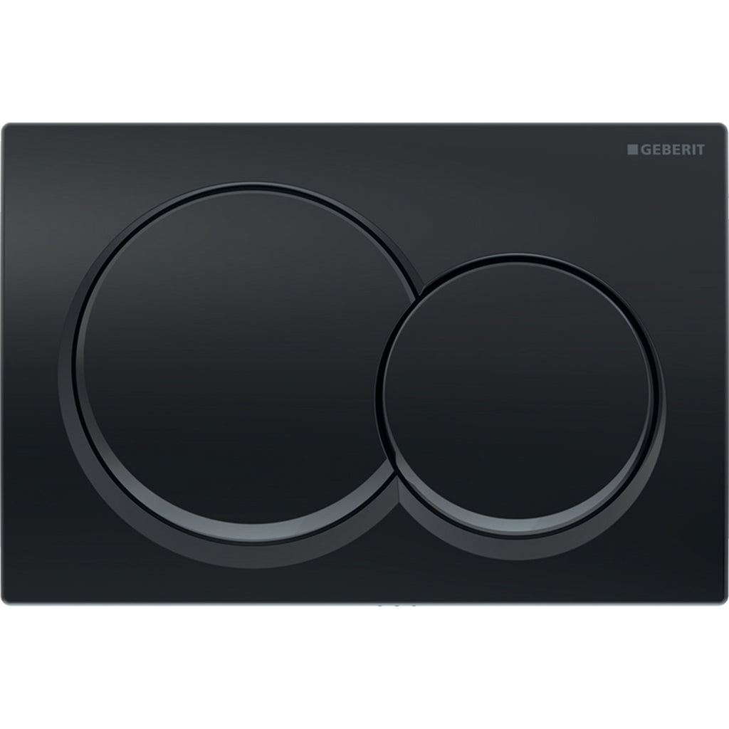 115.035.QC.1 - Geberit Alpha01 Round Dual Flush Plate - Black Chrome image