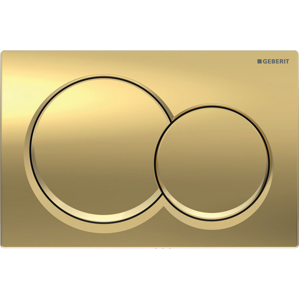 115.035.QE.1 - Geberit Alpha01 Round Dual Flush Plate - Brass image