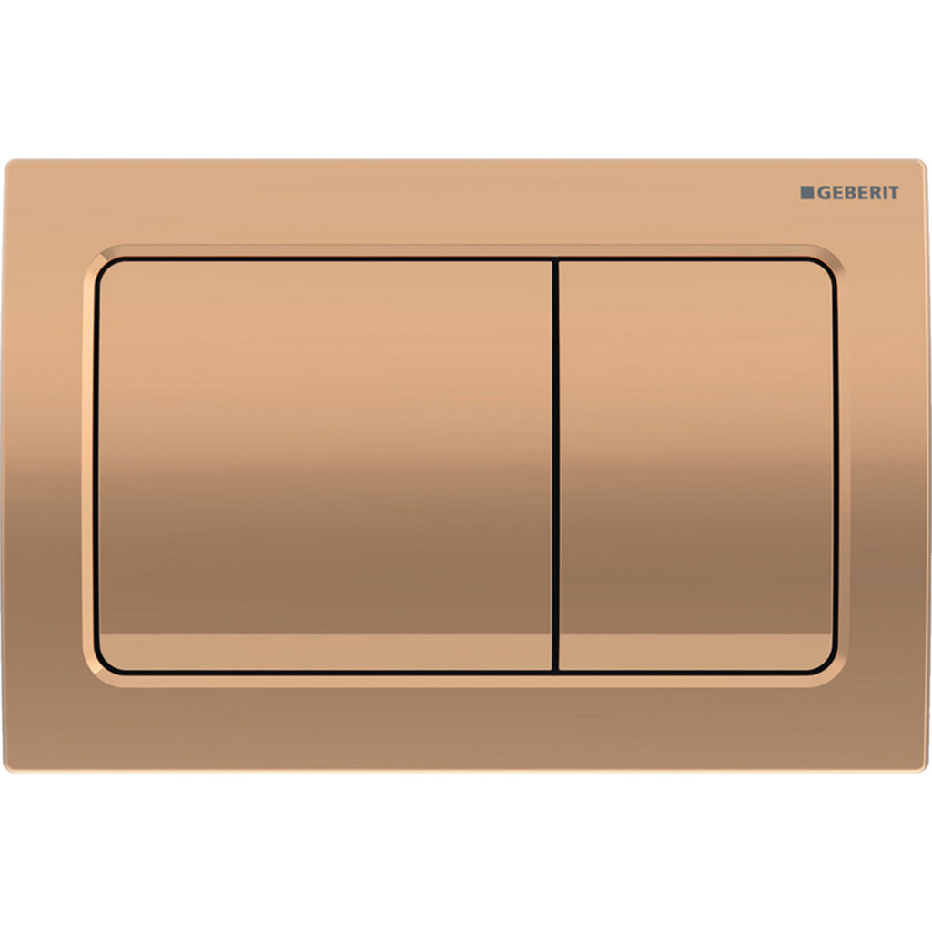 115.055.QA.1 - Geberit Alpha01 Square Dual Flush Plate - Red Gold image