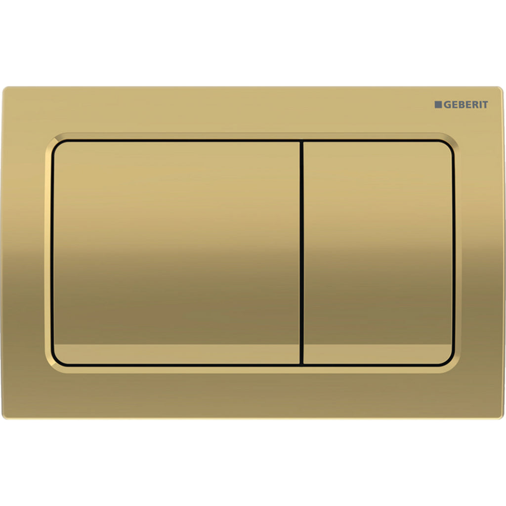 115.055.QE.1 - Geberit Alpha01 Square Dual Flush Plate - Brass image
