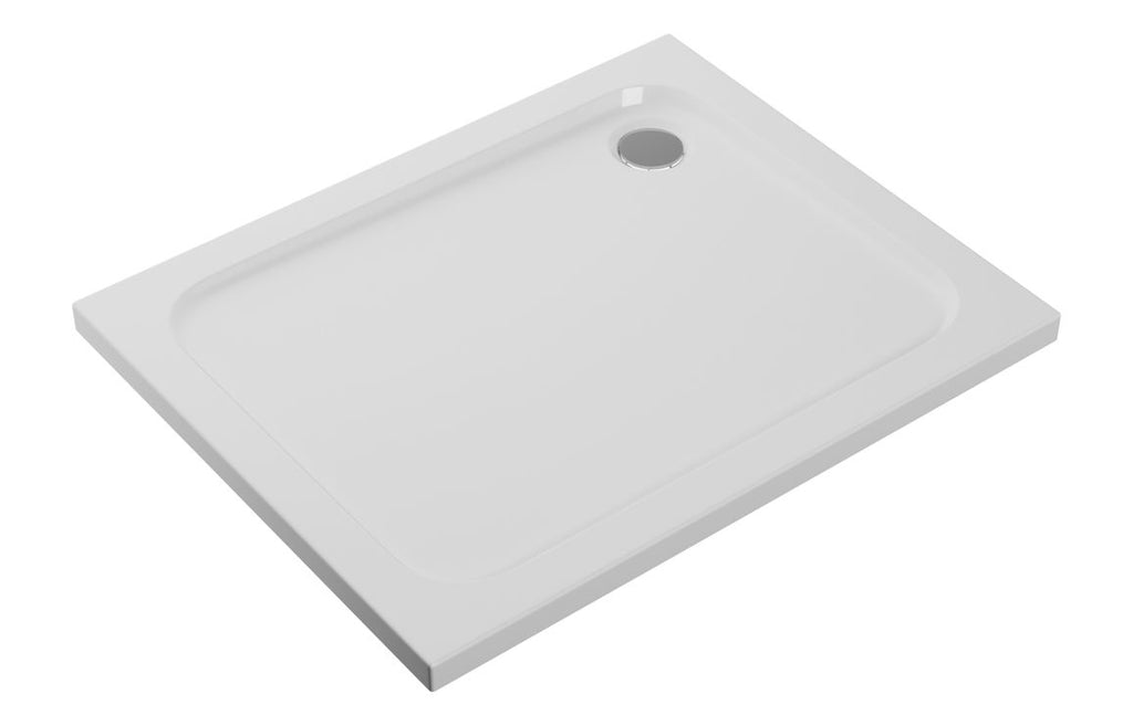 HOTT111469 - Trade Deals 45mm Low Profile 1200x760mm Rectangular Tray & Waste - White image