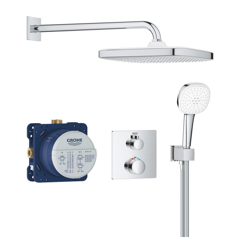 34871000 - Grohtherm Concealed shower system with Tempesta 250 Cube image