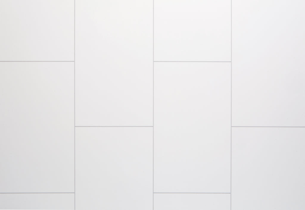 4010040185 - Neptune 1000mm x 2400mm Heavy Duty Grout Line Panel - Large White Tile image