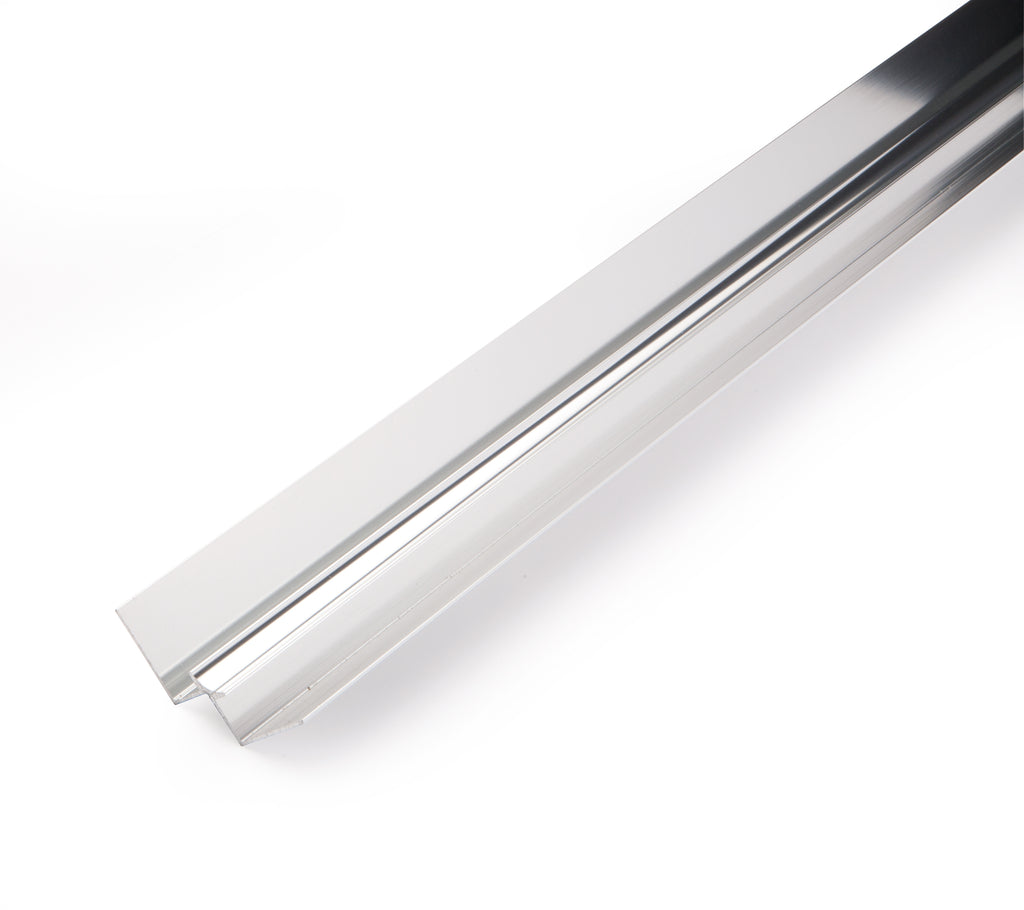 4010060220 - Neptune 2400mm x 32mm x 32mm Aluminium Trim for 10mm Panels - Internal Corner - Chrome image