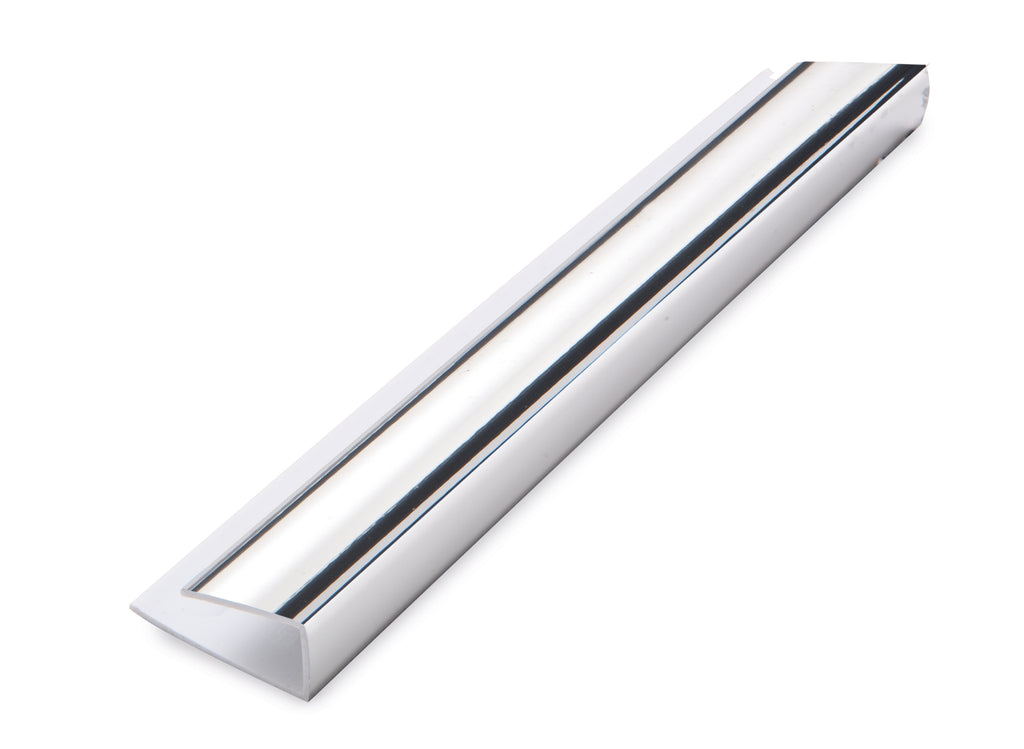 4010060370 - Neptune 2700mm x 30mm x 10mm PVC Trim for 8mm Panels - 1 Part Edge Trim - Chrome image