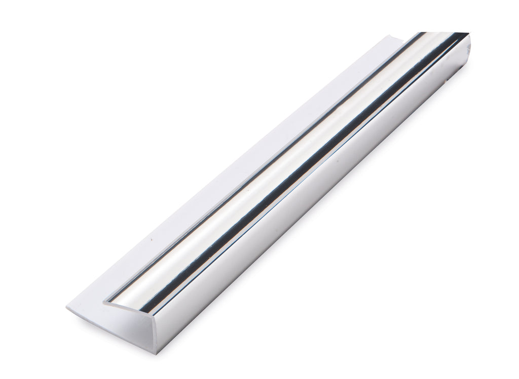 4010060375 - Neptune 2700mm x 30mm x 12mm PVC Trim for 10mm Panels - 1 Part Edge Trim - Chrome image