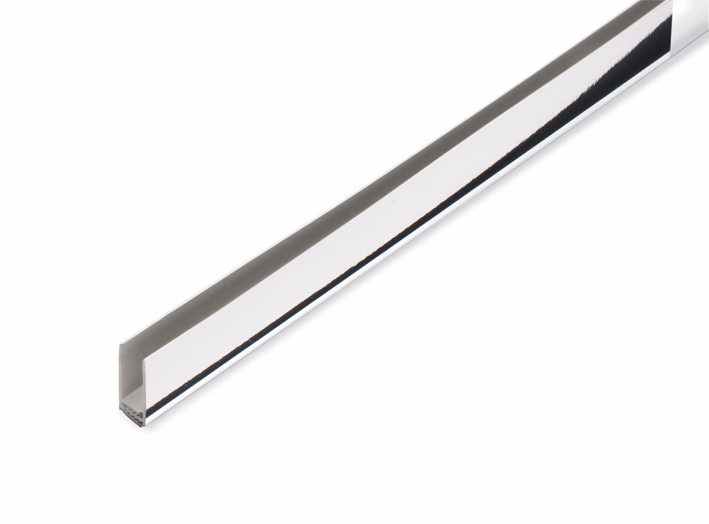 4010060390 - Neptune 2700mm x 30mm x 12mm PVC Trim (Suits All Panels) - 2 Part Edge Trim - Chrome image