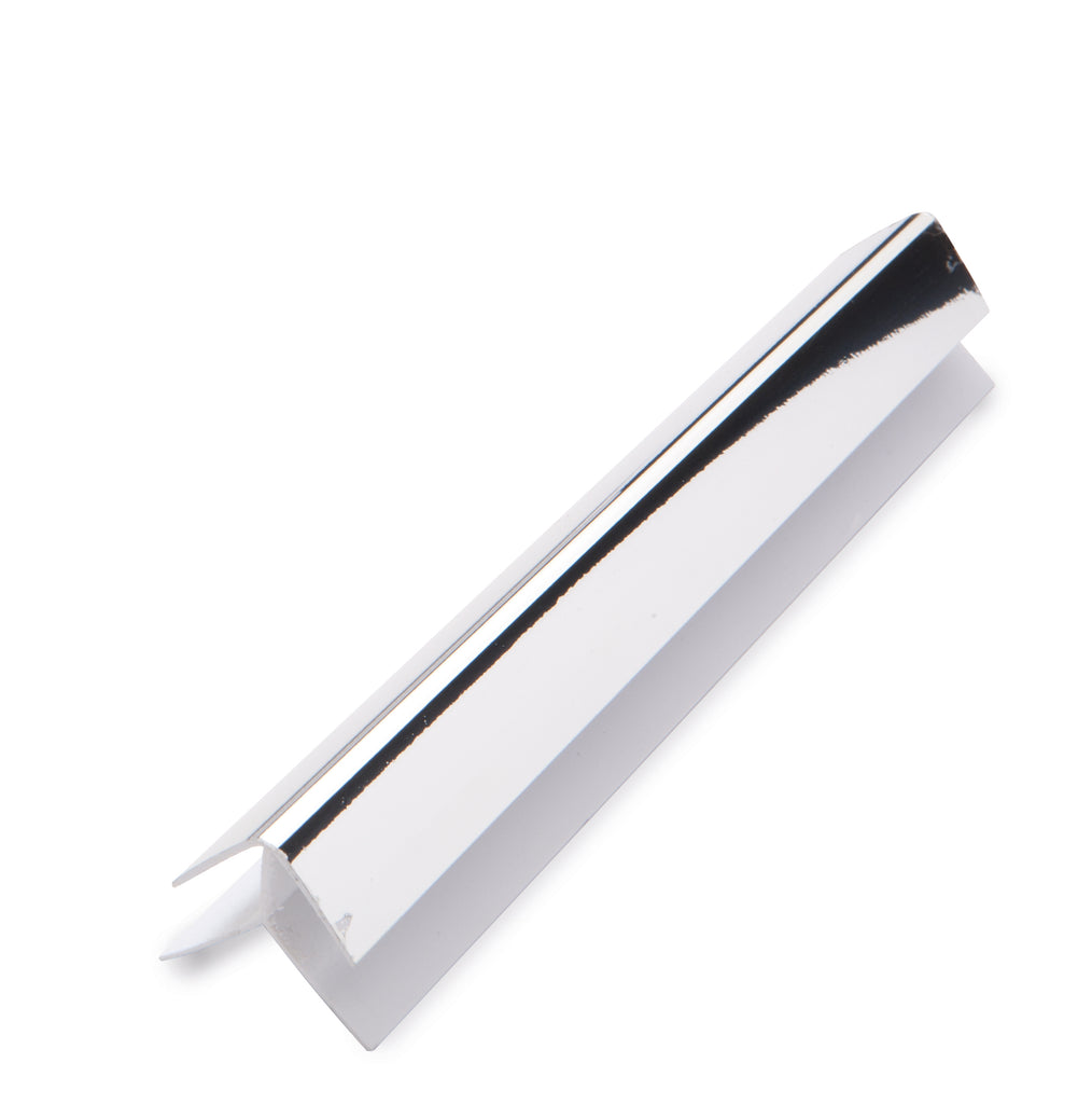 4010060398 - Neptune 2700mm x 45mm x 10mm PVC Trim for 8mm Panels - 1 Part External Corner- Chrome image