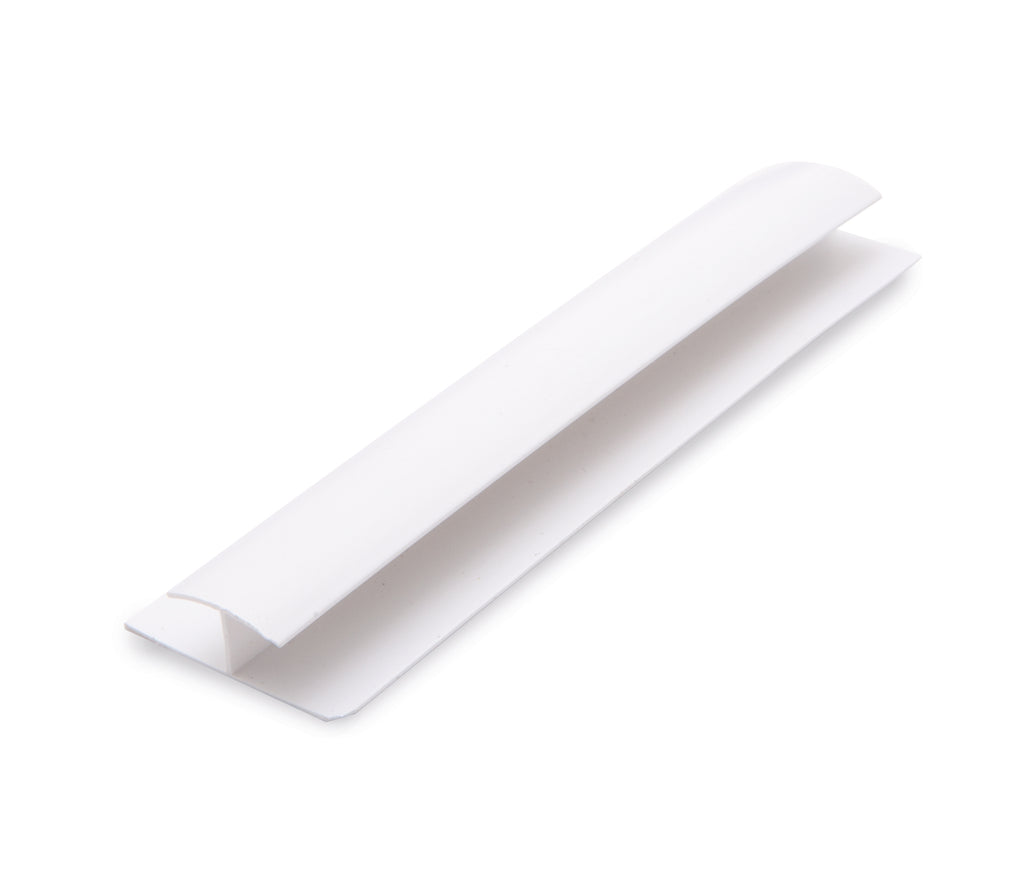 4010060436 - Neptune 2700mm x 25mm x 10mm PVC Trim for 8mm Panels - H Trim - White image