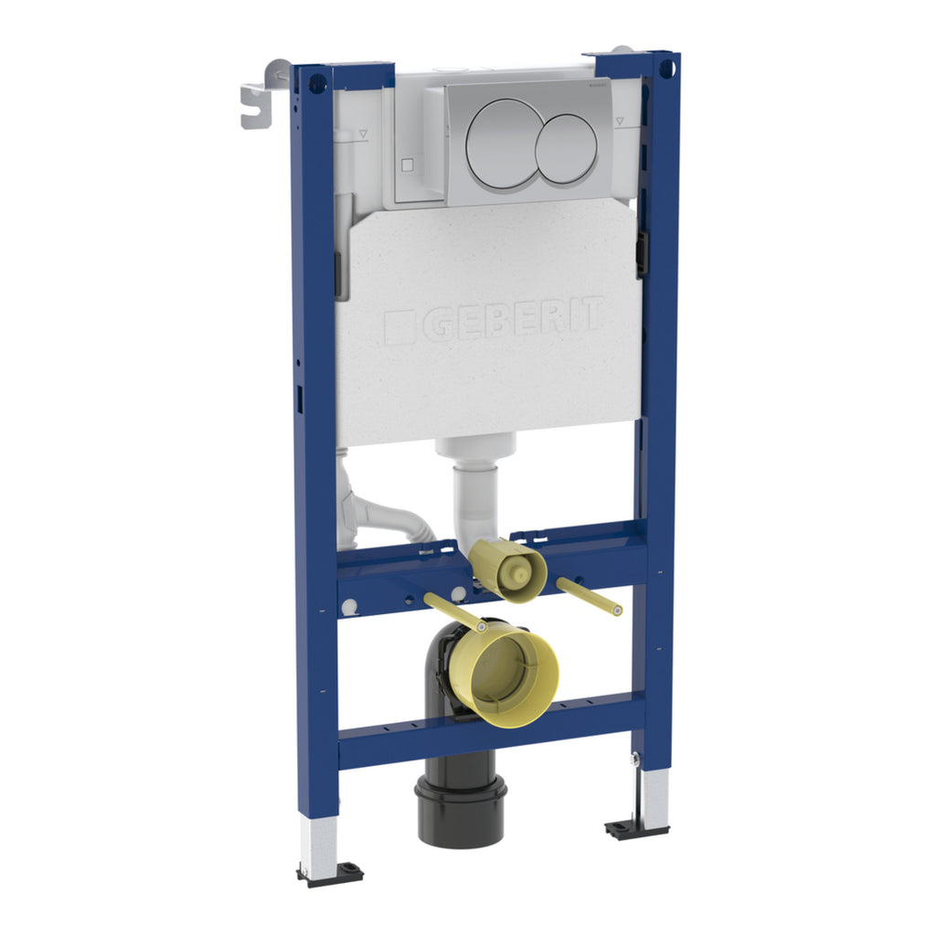 458.038.21.2 - Geberit Alpha 98cmH Frame & Cistern, plus Alpha01 Round Flush Plate image