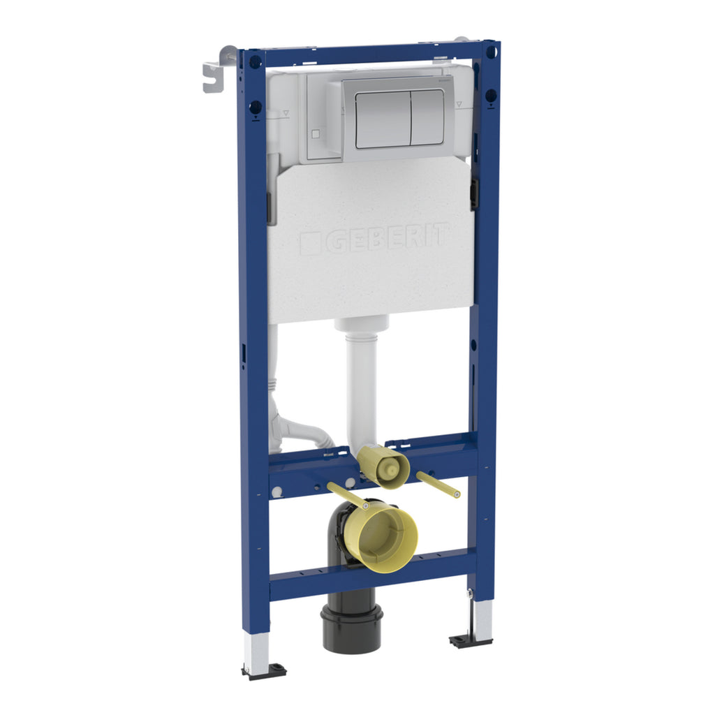 458.040.21.2 - Geberit Alpha 112cmH Frame & Cistern, plus Alpha01 Square Flush Plate image