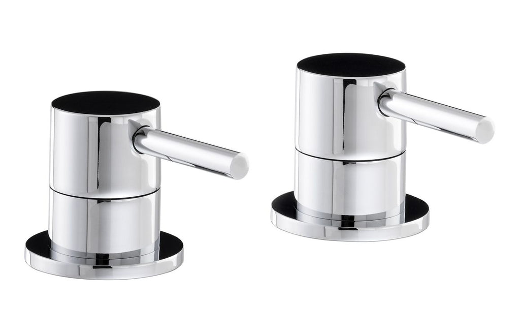 AB1200 - Abode Harmonie Round Bath Filler Panel Valves (Pair) - Chrome image