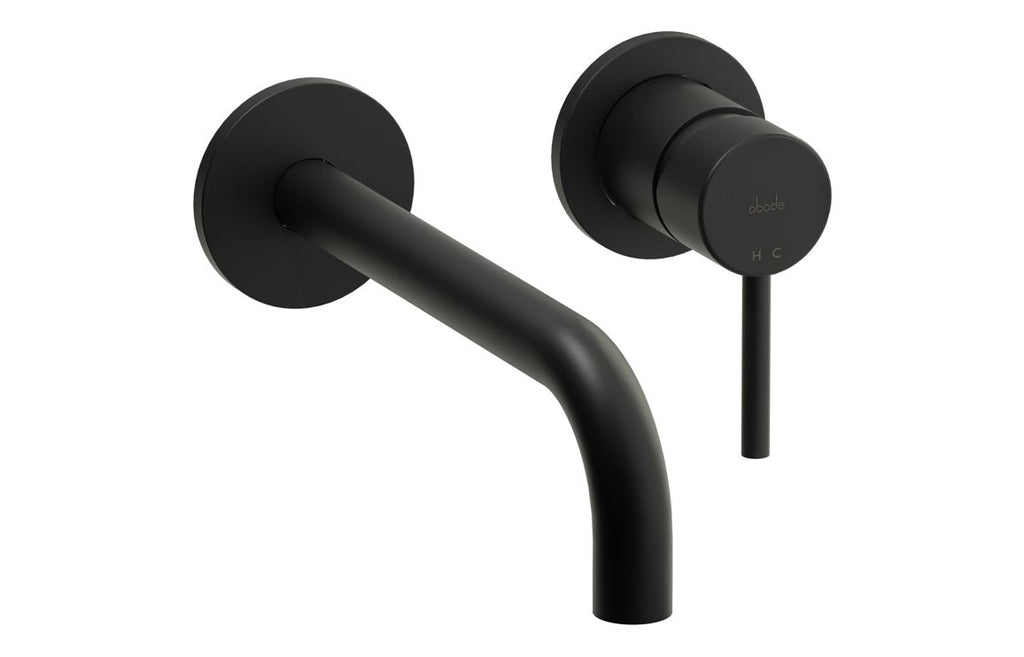 AB2637 - Abode Harmonie Wall Mounted Basin / Bath Mixer - Matt Black image