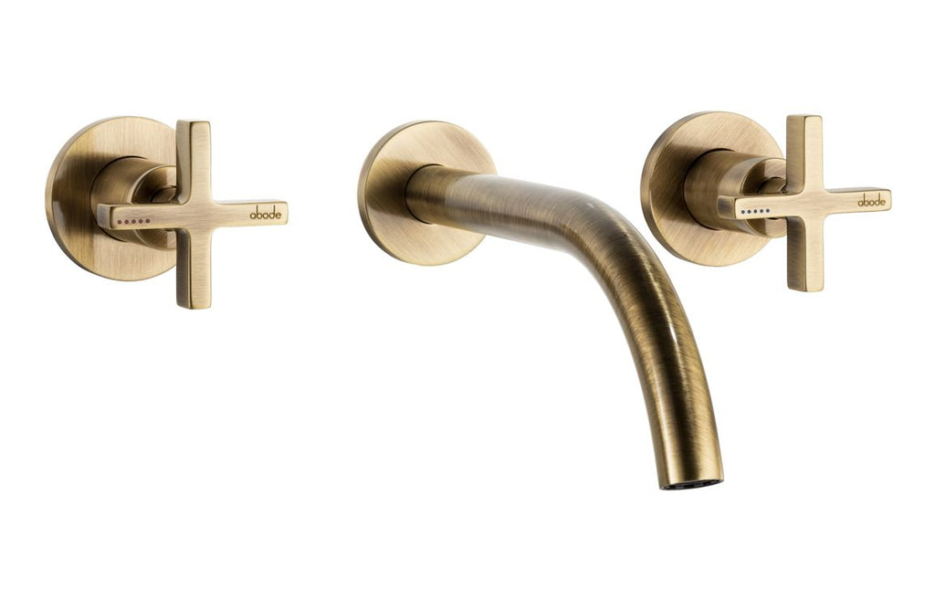 AB2727 - Abode Serenitie Wall Mounted Basin/Bath Mixer - Antique Brass image