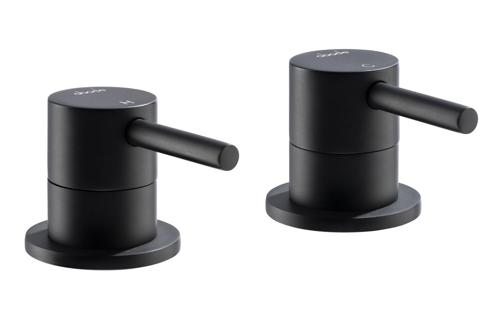 AB2749 - Abode Harmonie Round Bath Filler Panel Valves (Pair) - Matt Black image