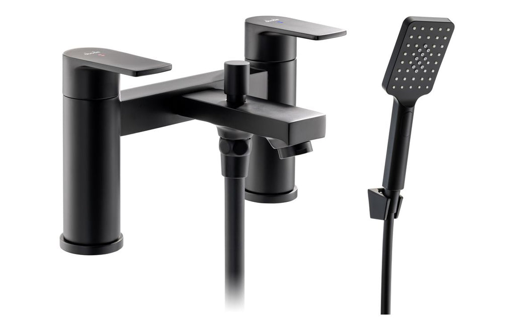 AB2834 - Abode Aquip Deck Mounted Bath Shower Mixer - Matt Black image