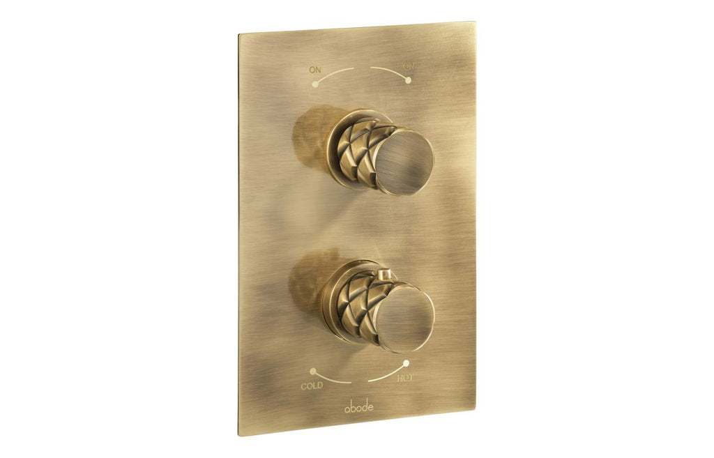 AB4573 - Abode Kite Concealed Shower (2 Exit) - Antique Brass image