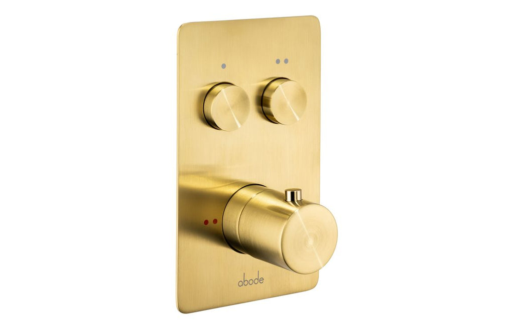 AB4602 - Abode Uno Concealed Push Button Shower (2 Exit) - Brushed Brass image