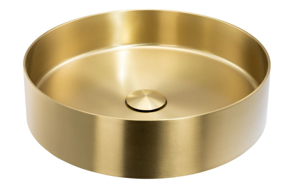 ABB1001 - Abode Iox 375mm Round Steel Basin - PVD Brass image