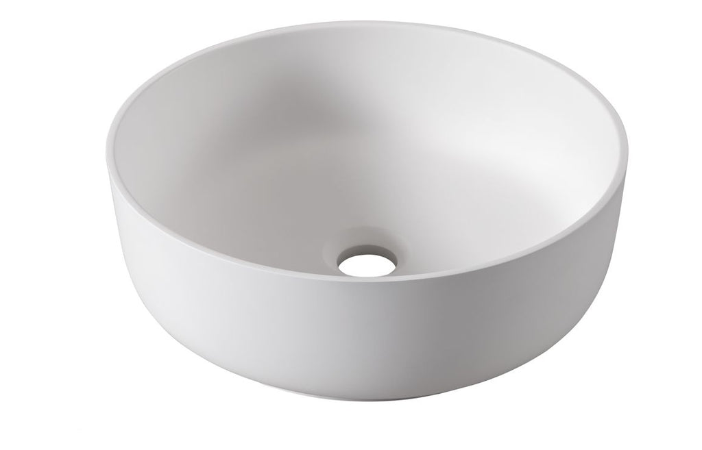 ABB1005 - Abode Cava 375mm Round Basin - Chalk White image