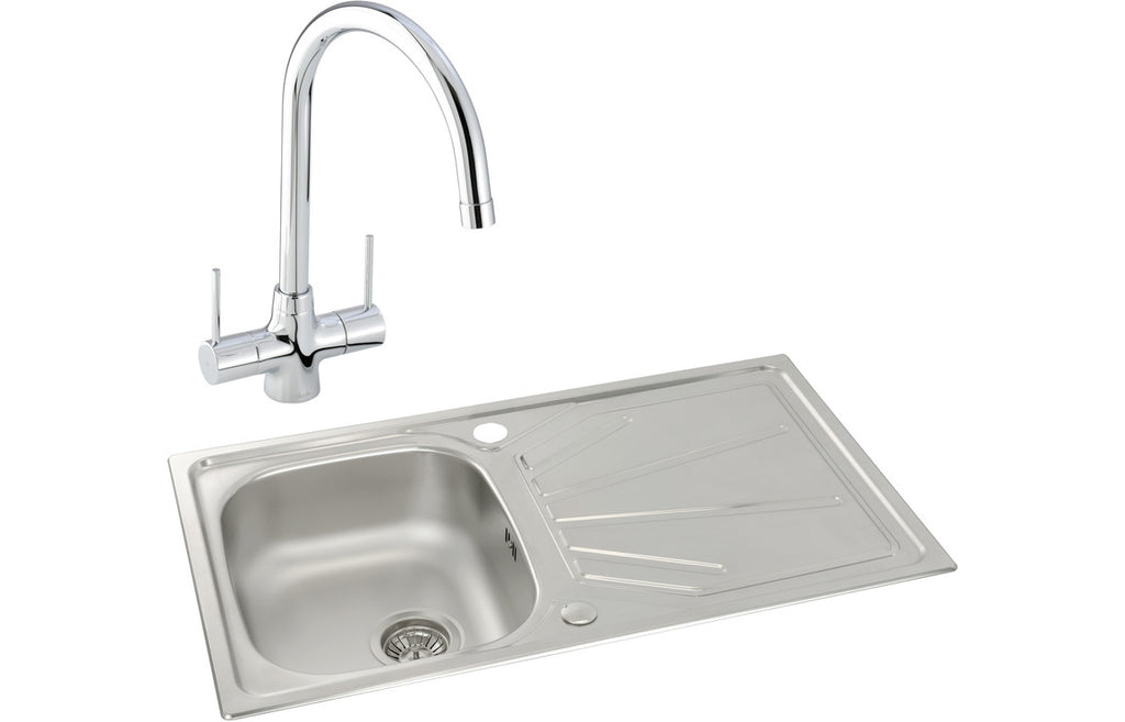 ABDP0001 - Abode Trydent 1B Inset St/Steel Sink & Nexa Tap Pack image
