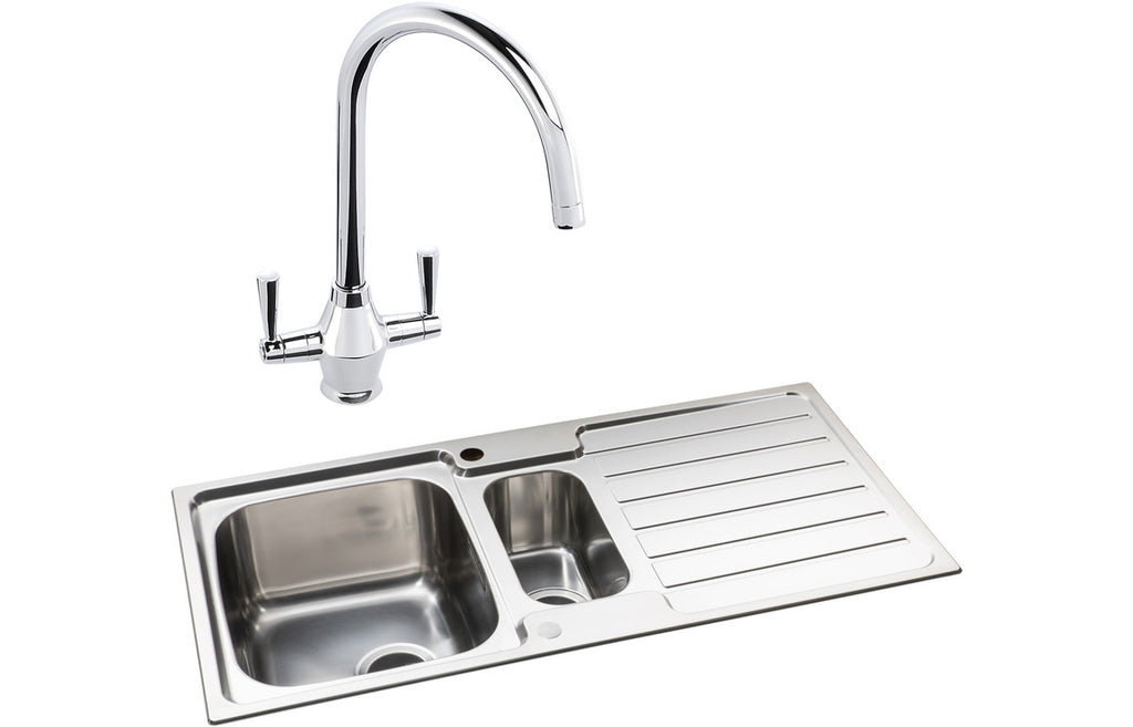ABDP0014 - Abode Neron 1.5B Inset St/Steel Sink & Astral Tap Pack image
