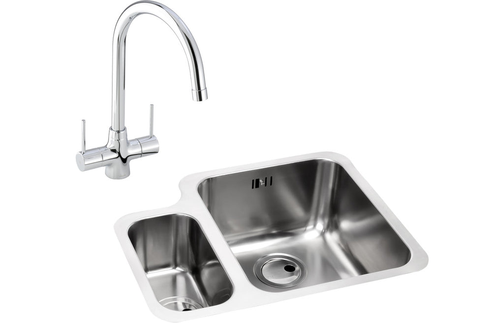 ABDP0033 - Abode Matrix 1.5B RHMB Undermount St/Steel Sink & Nexa Tap Pack image