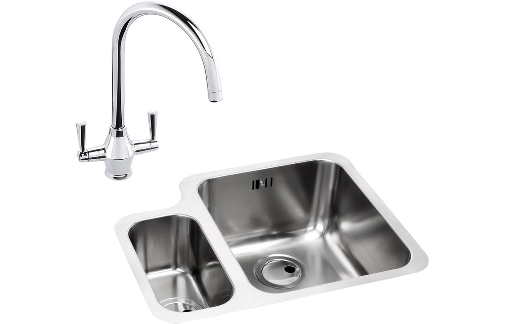 ABDP0034 - Abode Matrix 1.5B RHMB Undermount St/Steel Sink & Astral Tap Pack image