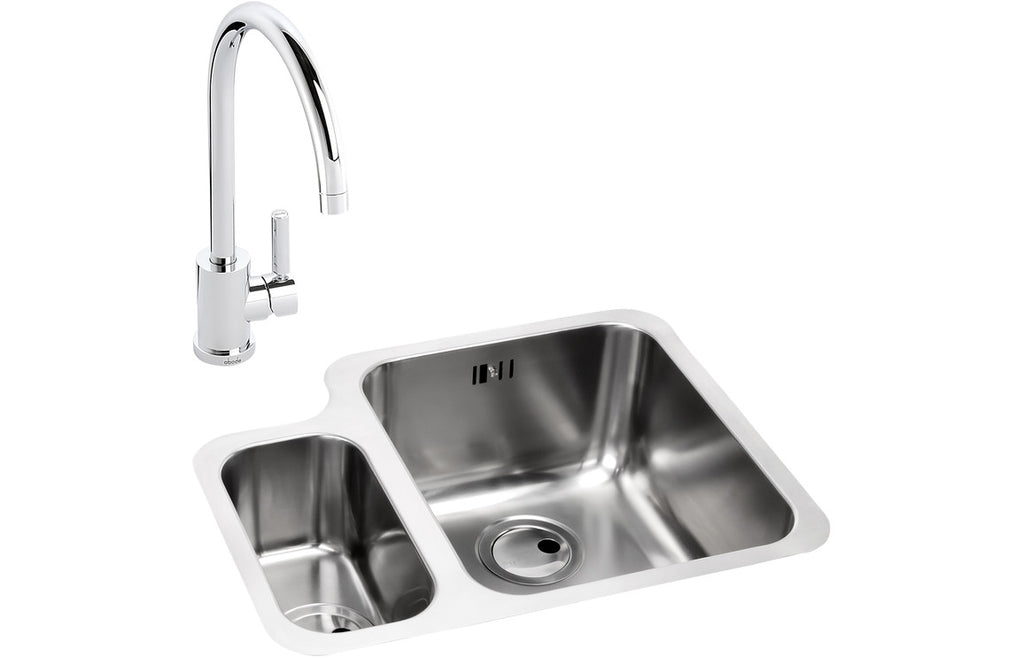 ABDP0035 - Abode Matrix 1.5B RHMB Undermount St/Steel Sink & Atlas Tap Pack image