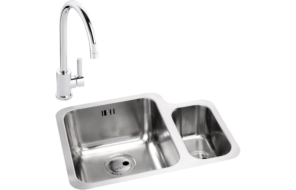 ABDP0039 - Abode Matrix 1.5B LHMB Undermount St/Steel Sink & Atlas Tap Pack image