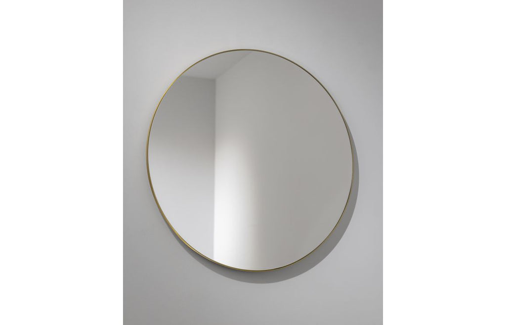 ABM1003 - Abode Mayar 600mm Round Mirror - Brushed Brass image