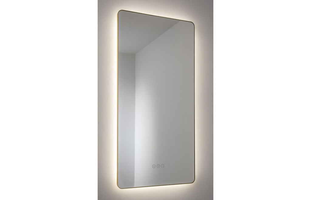 ABM1033 - Abode Mayar 450x900mm Tablet LED Mirror - Brushed Brass image