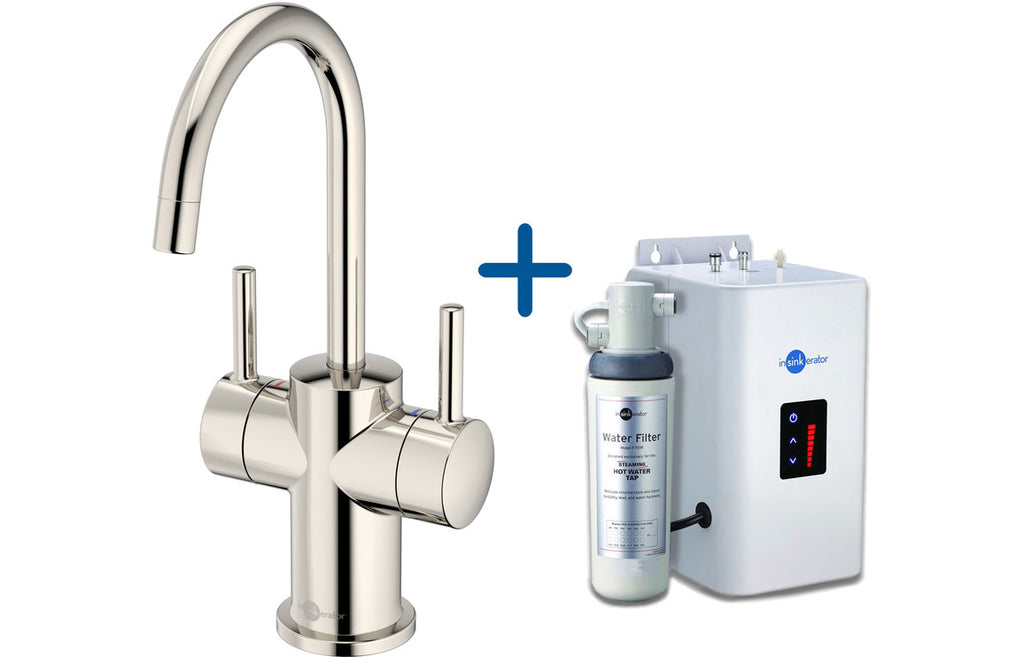 AIS415 - InSinkErator FHC3010 Hot/Cold Water Mixer Tap & Neo Tank - Polished Nickel image