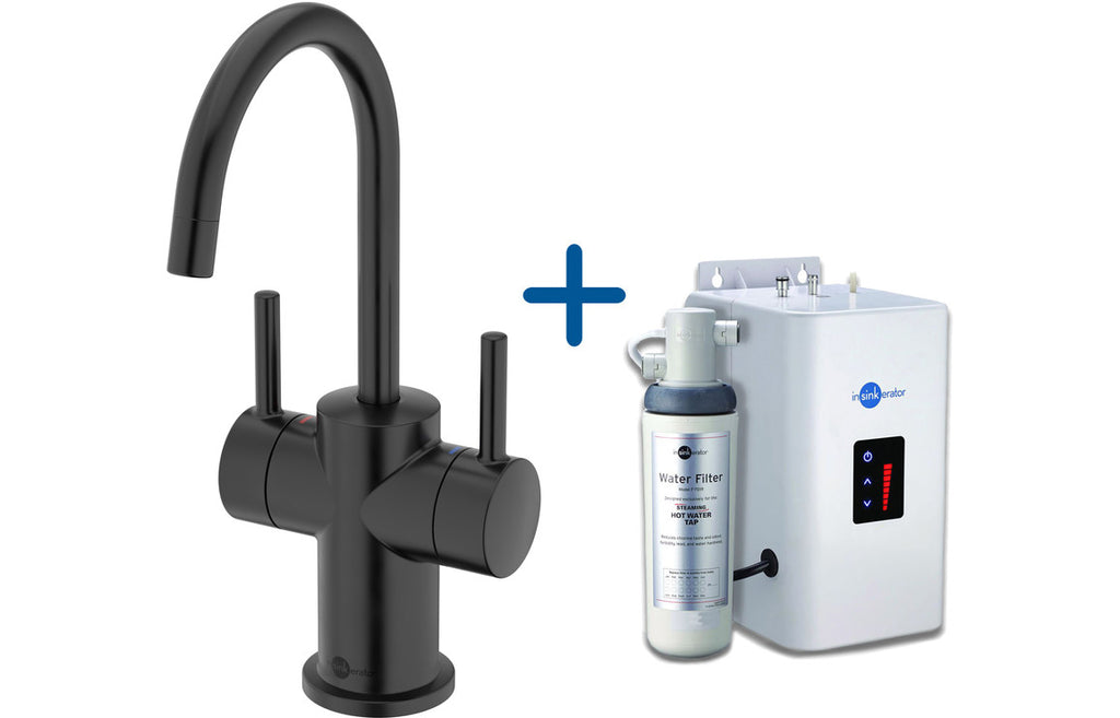 AIS417 - InSinkErator FHC3010 Hot/Cold Water Mixer Tap & Neo Tank - Velvet Black image