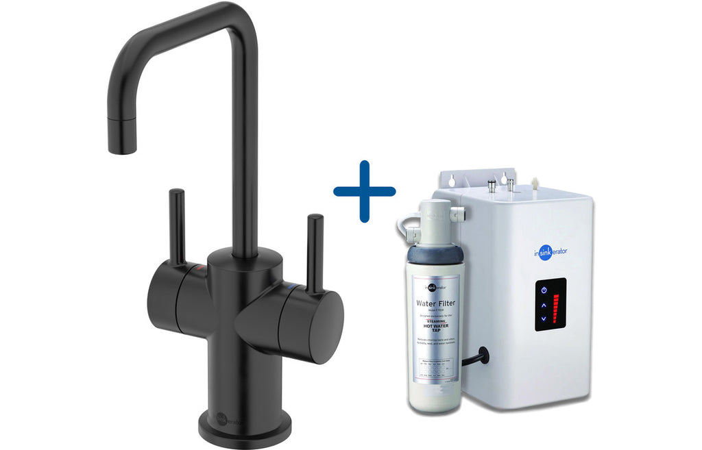 AIS425 - InSinkErator FHC3020 Hot/Cold Water Mixer Tap & Neo Tank - Velvet Black image