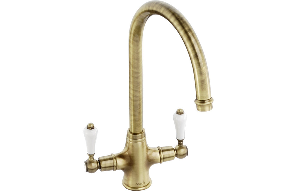 AT1028 - Abode Ludlow Monobloc Mixer Tap - Antique Brass image