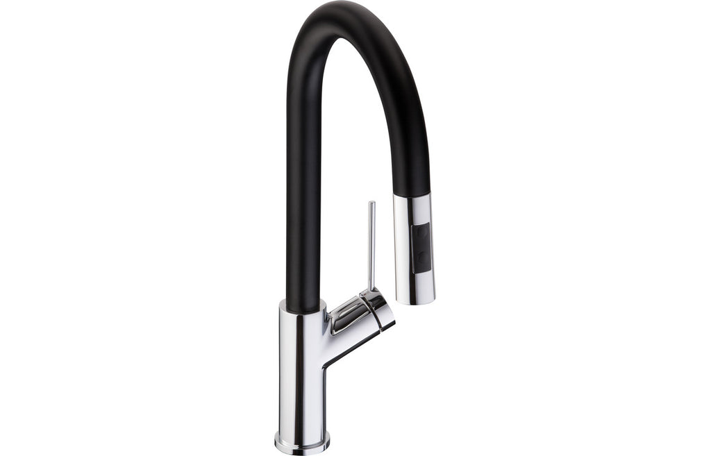 AT1244 - Abode Virtue Nero Mixer Tap w/Pull Out - Chrome image