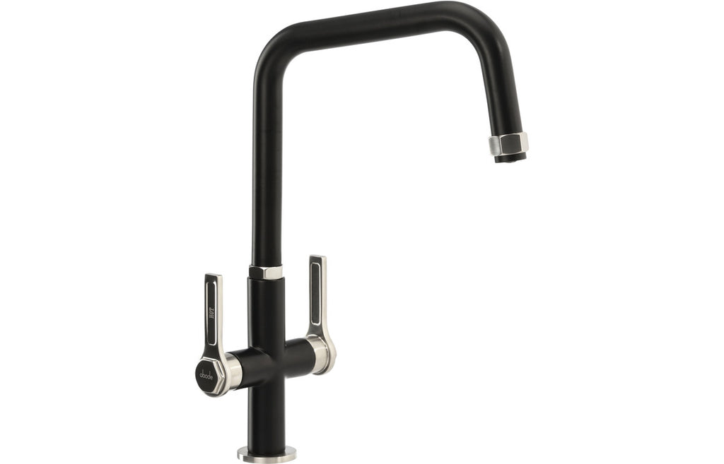AT2092 - Abode Hex Monobloc Mixer Tap - Brushed Nickel/Black image