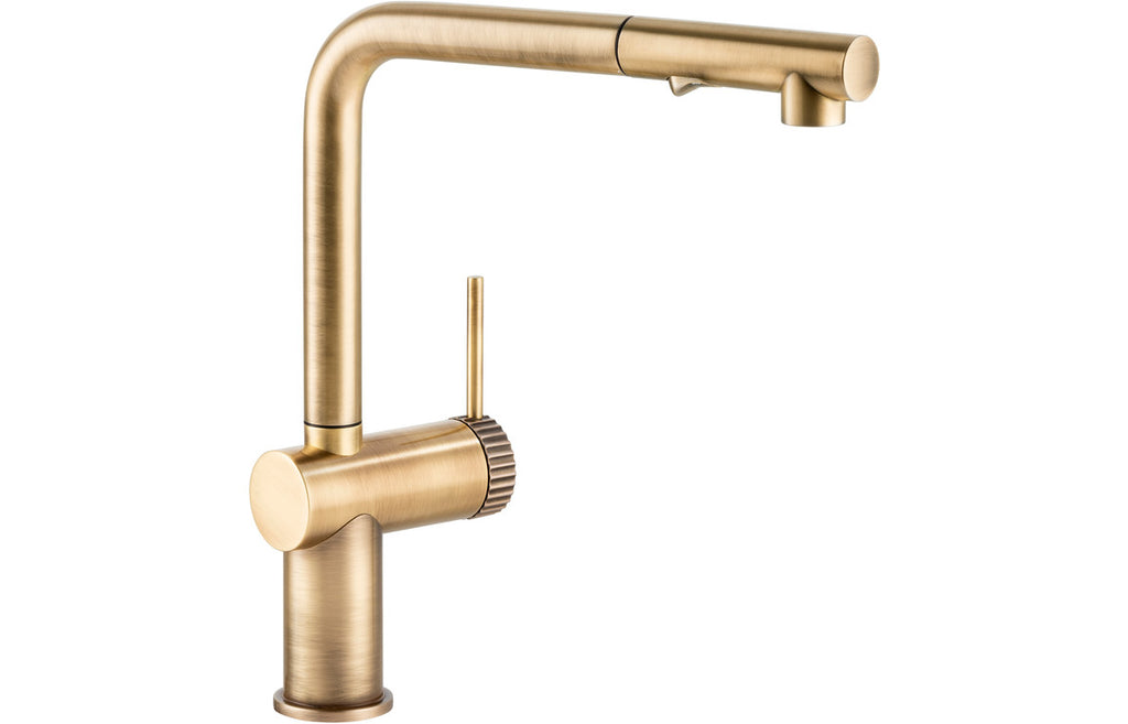 AT2158 - Abode Fraction Pull-Out Mixer Tap - Antique Brass image