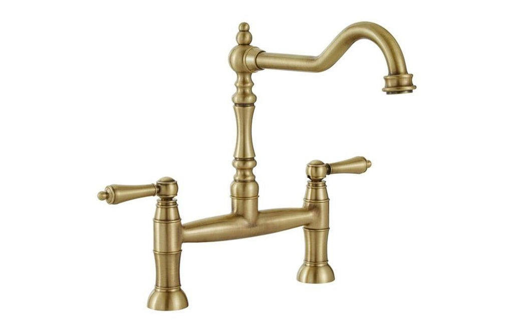 AT2234 - Abode Mayenne Bridge Mixer Tap - Antique Brass image