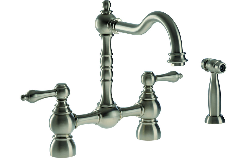AT3035 - Abode Bayenne Bridge Mixer Tap w/Handspray - Pewter image