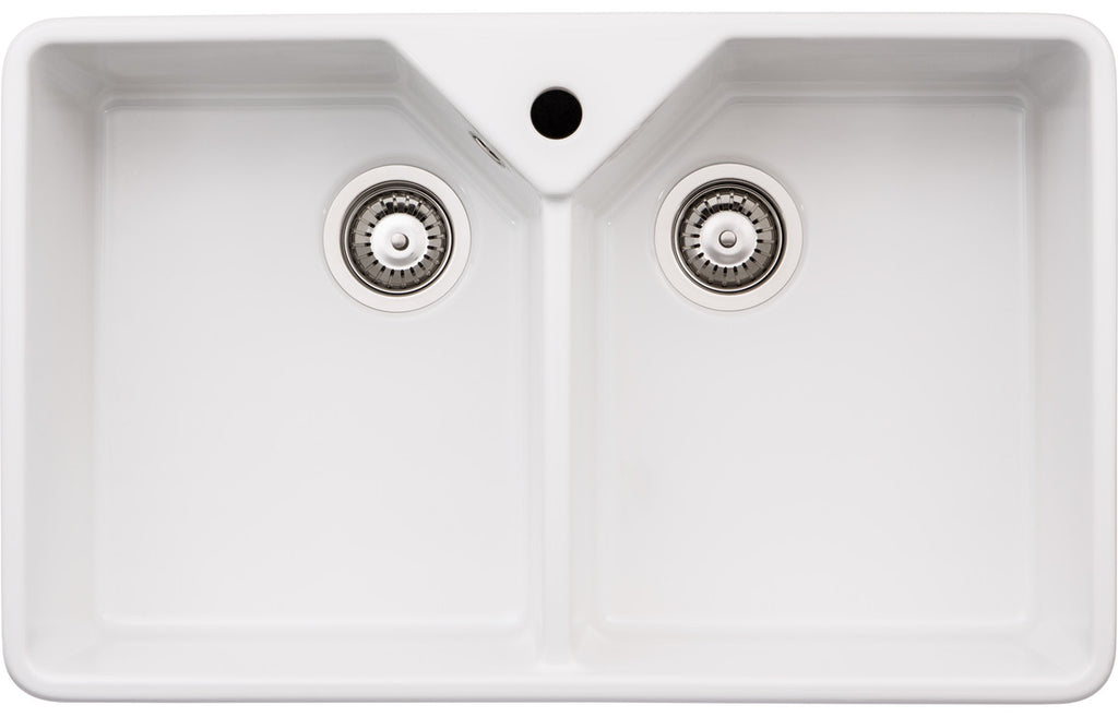 AW1021 - Abode Provincial Large 2B Undermount Sink - White image