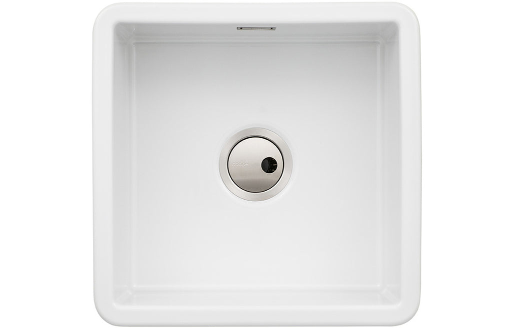 AW1030 - Abode Sandon 1B Ceramic Undermount/Inset Sink - White image
