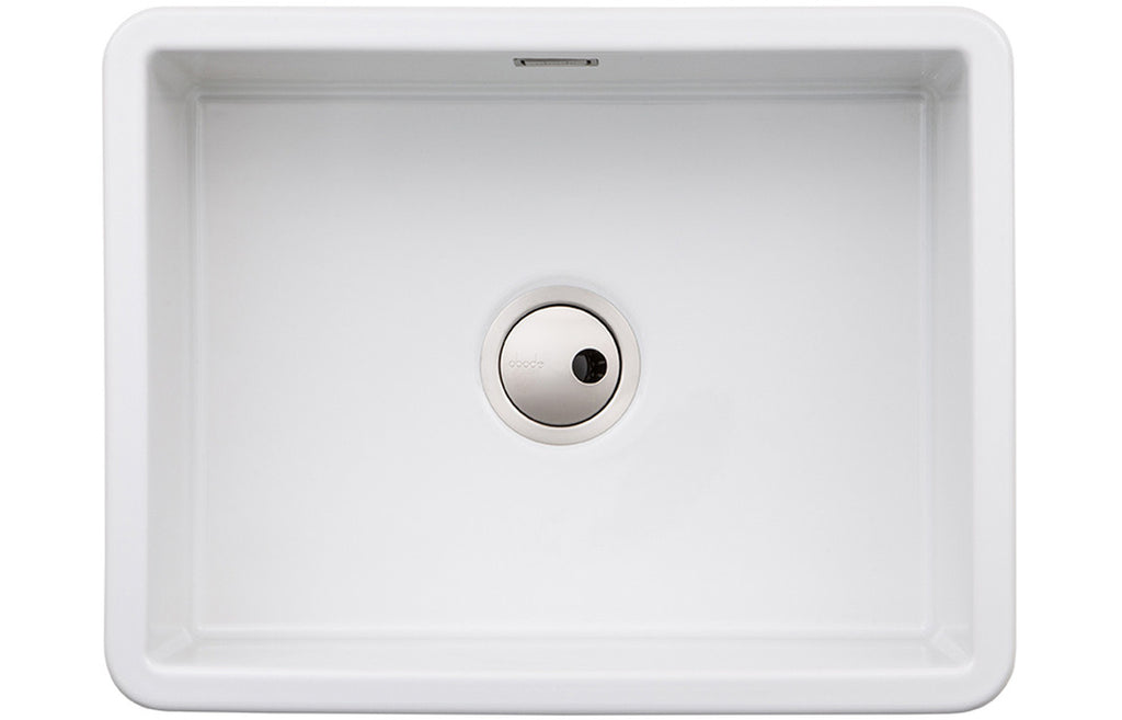 AW1031 - Abode Sandon Large 1B Ceramic Undermount/Inset Sink - White image