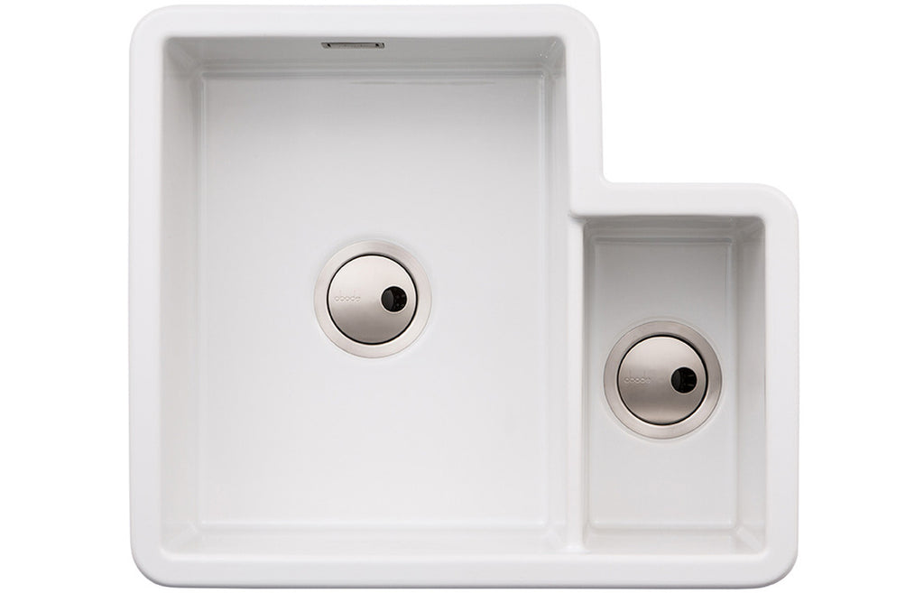 AW1032 - Abode Sandon 1.5B LH Ceramic Undermount/Inset Sink - White image