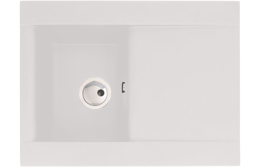 AW3101 - Abode Aspekt 1B & Drainer Granite Inset Sink - White image